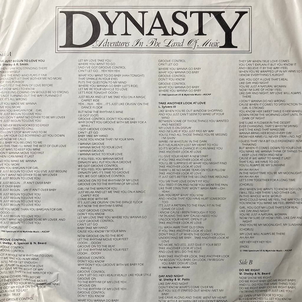 Dynasty - Adventures In The Land Of Music