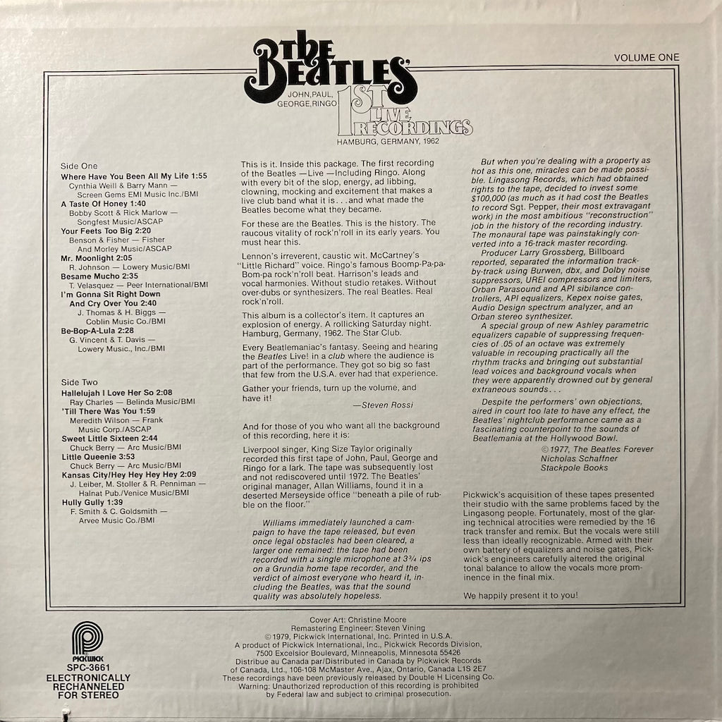The Beatles - 1st Live Recordings Vol.1