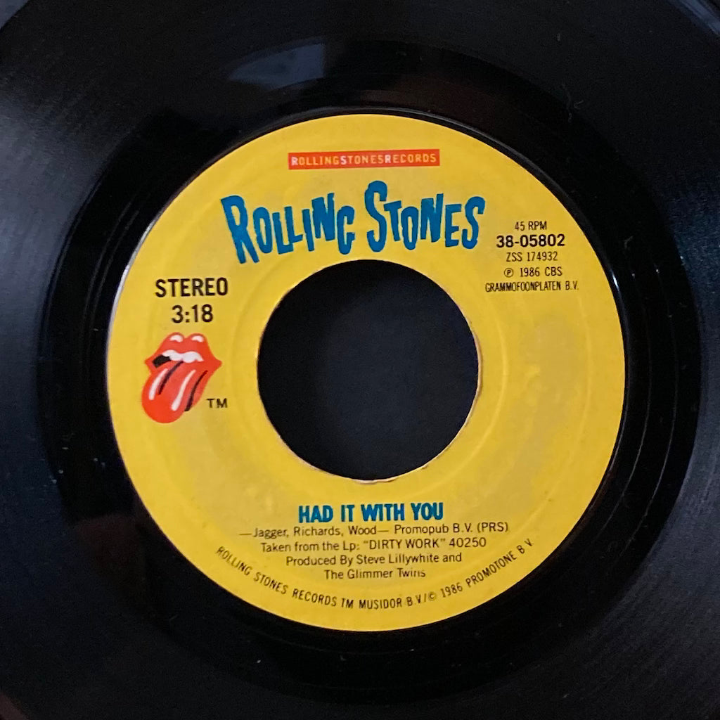 Rolling Stones - Had It With You/Harlem Shuffle 7"