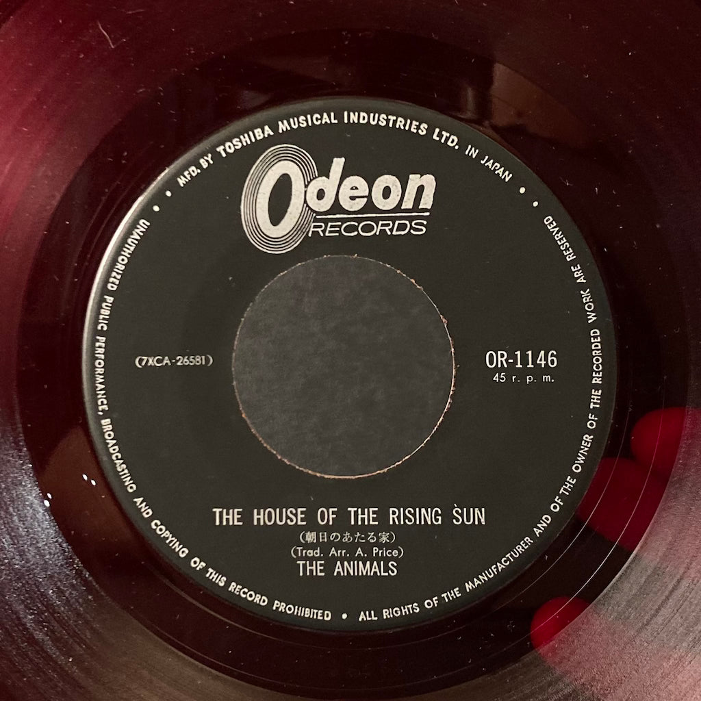 The Animals - The House Of The Rising Sun/Talkin' About You 7" [COLORED VINYL]