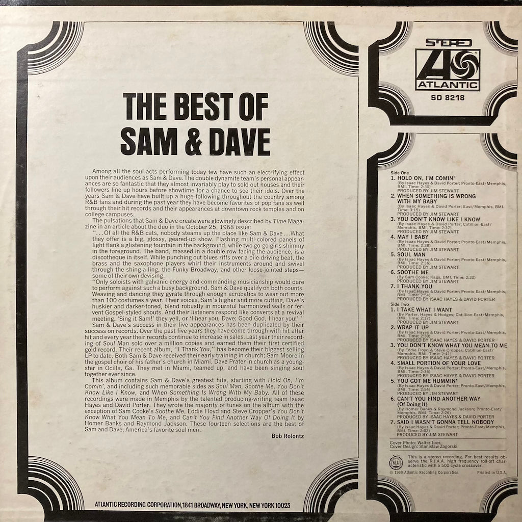 Sam & Dave - The Best Of Sam & Dave (Original Press)