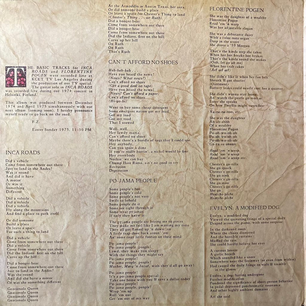 Frank Zappa - Frank Zappa and The Mothers Of Invention - One Size Fits All