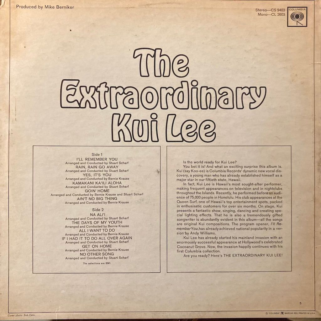 Kui Lee - The Extraordinary Kui Lee