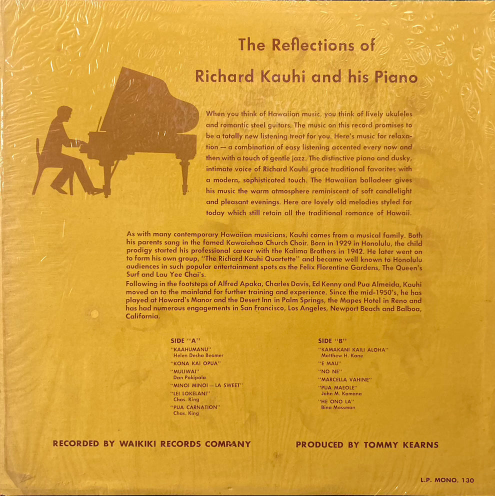 Richard Kauhi - Hawaiian Reflections of Richard Kauhi and His Piano