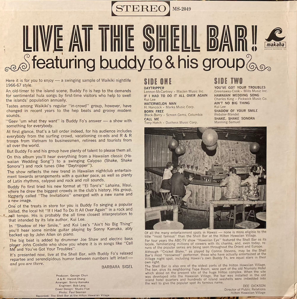 Buddy Fo and His Group - Live At The Shell Bar!