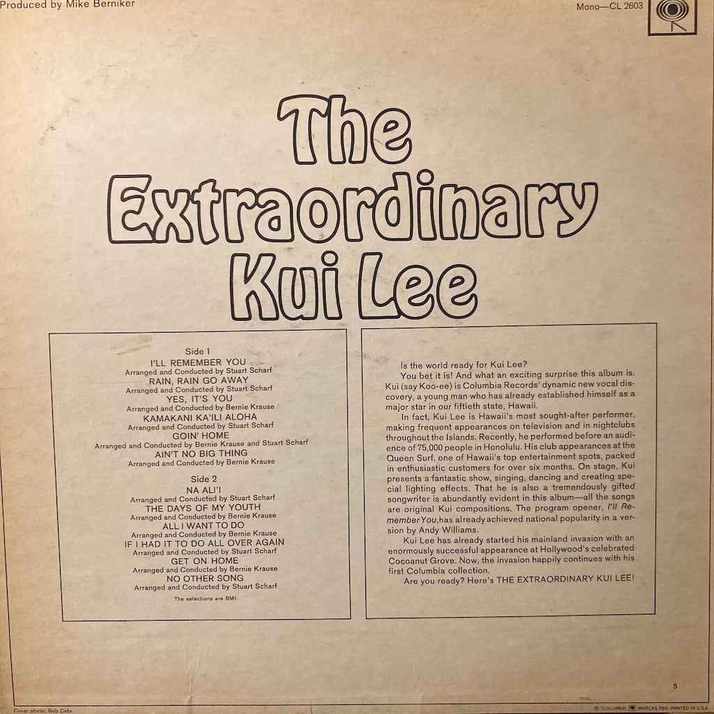 Kui Lee - The Extraordinary Kui Lee