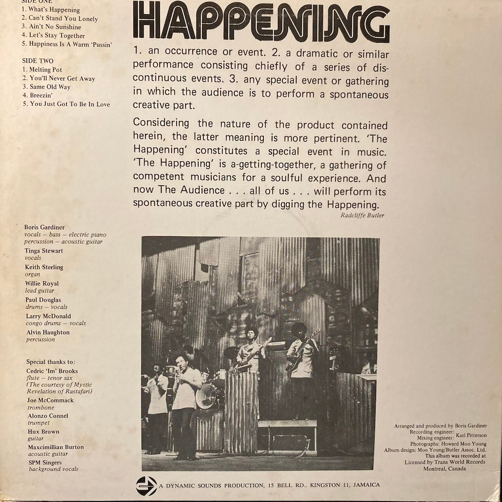 Boris Gardiner - Happening Is Whats Happening