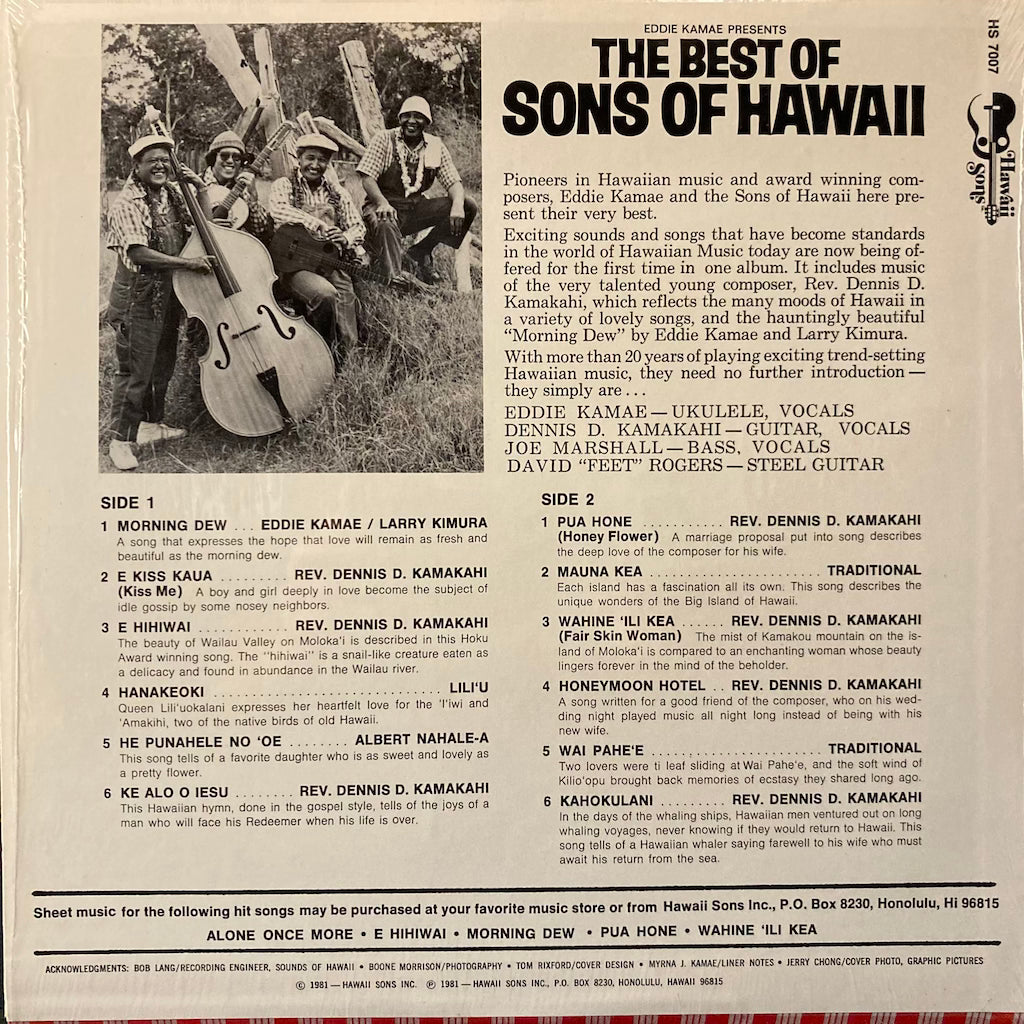 Eddie Kamae presents - The Best Of Sons Of Hawaii