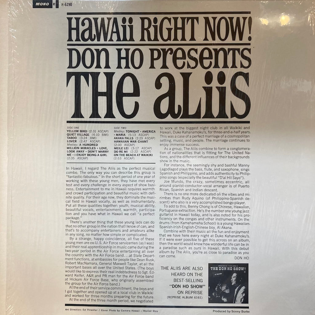 Don Ho presents The Aliis - Hawaii Right Now!