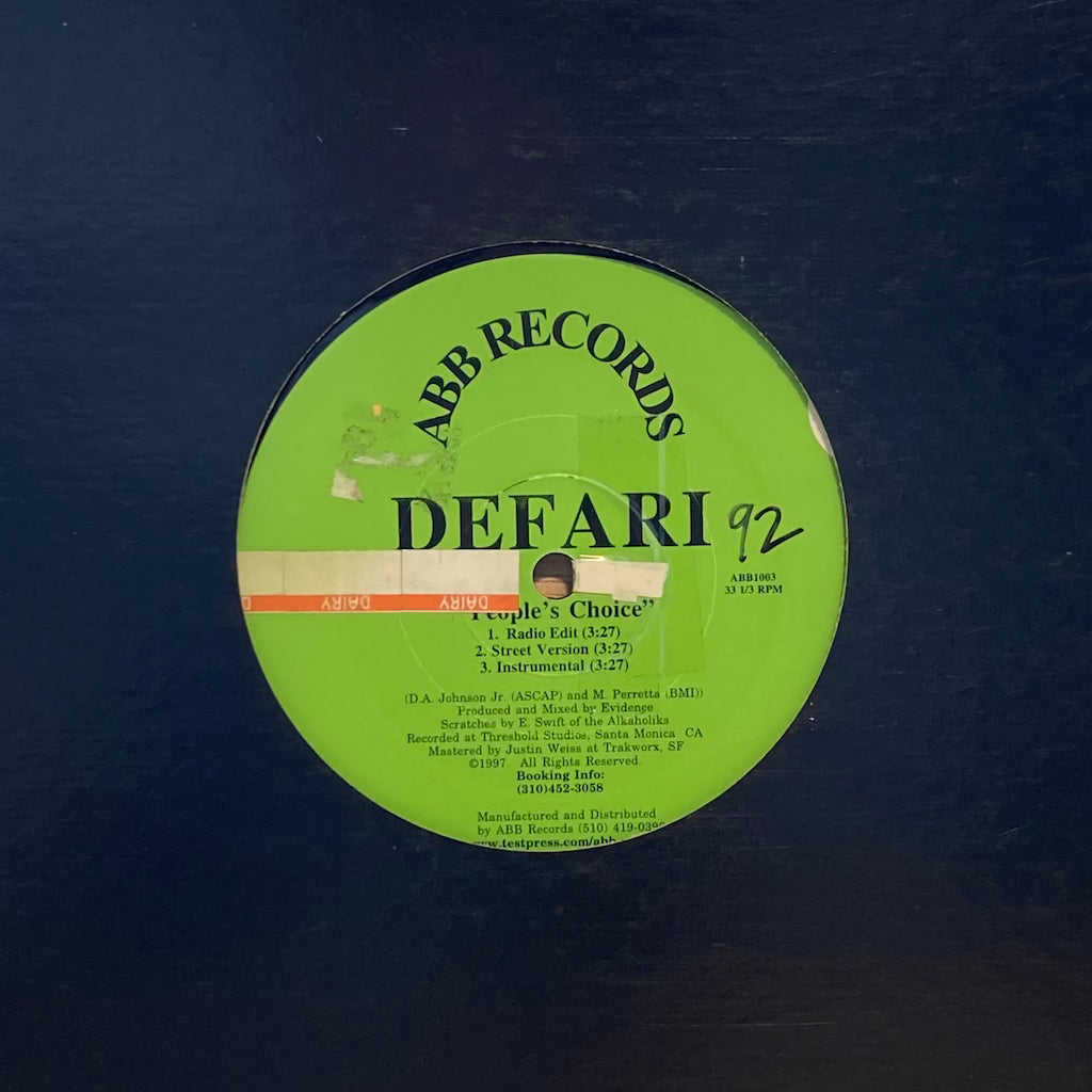 Defari - Bottom Line/Apple's Choice [12"]