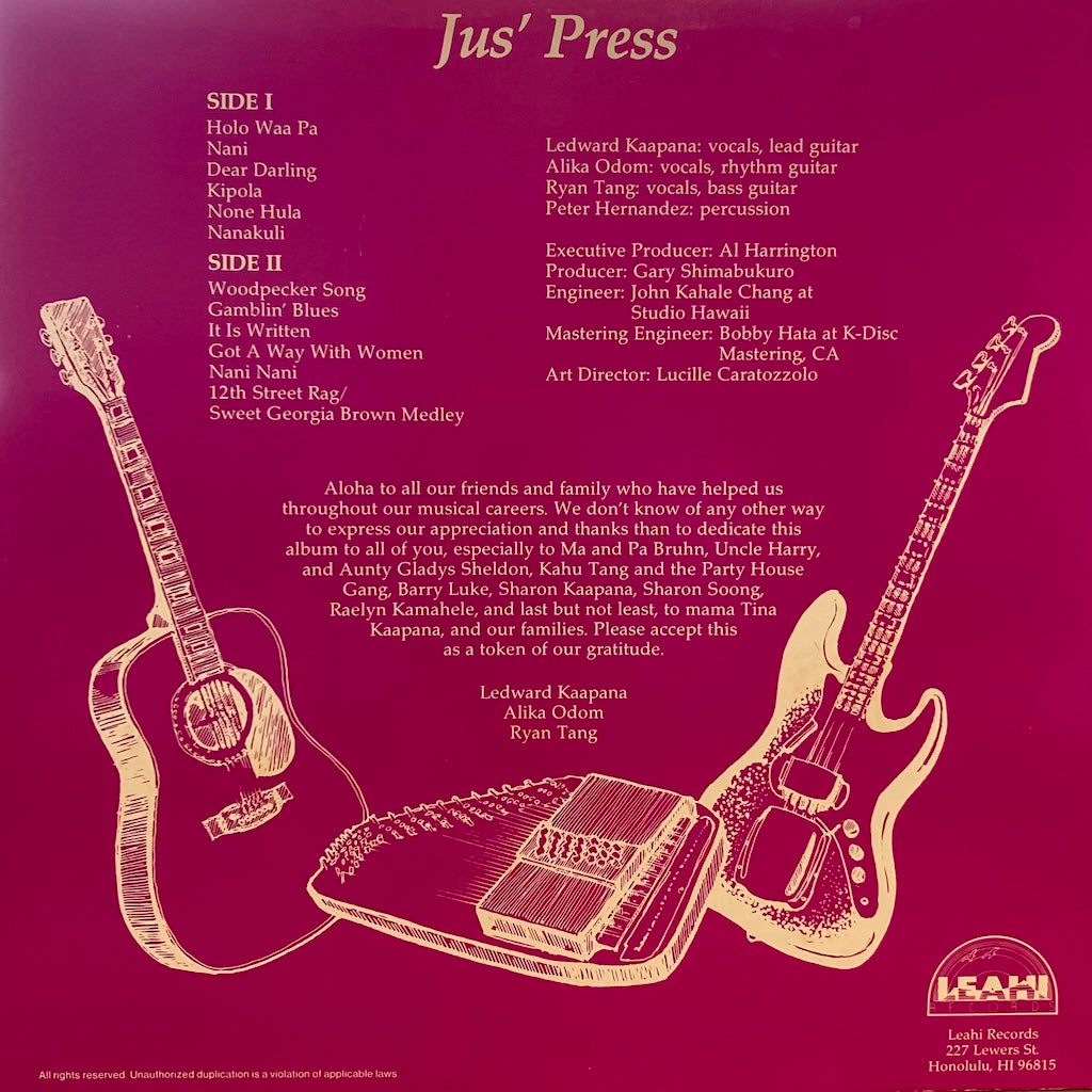 Ledward Kapana & I Kona - Jus' Press