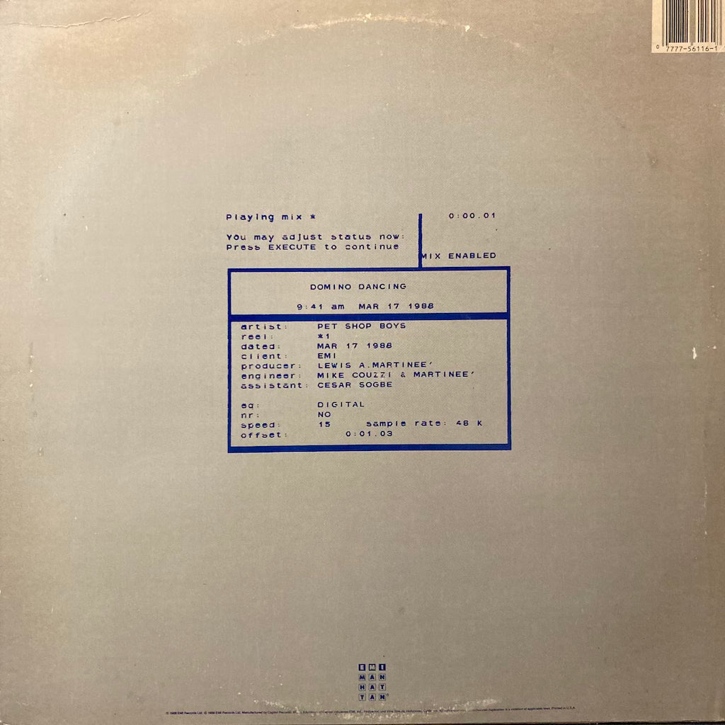Pet Shop Boys - Domino Dancing 12''