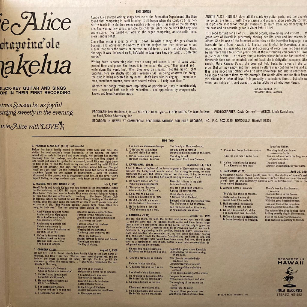 Auntie Alice - Ku'uleialohapoina' Ole Namakelua