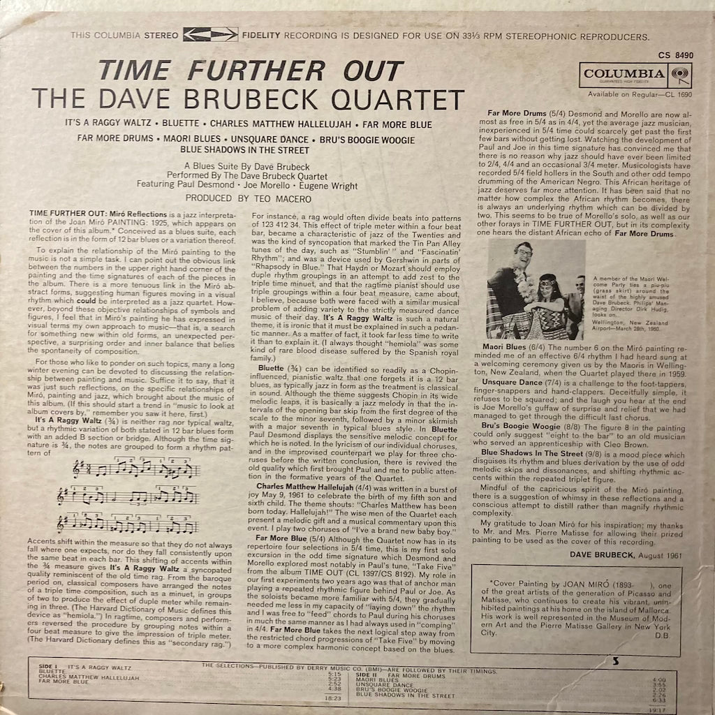 The Dave Brubeck Quartet - Time Further Out,Miro Reflections