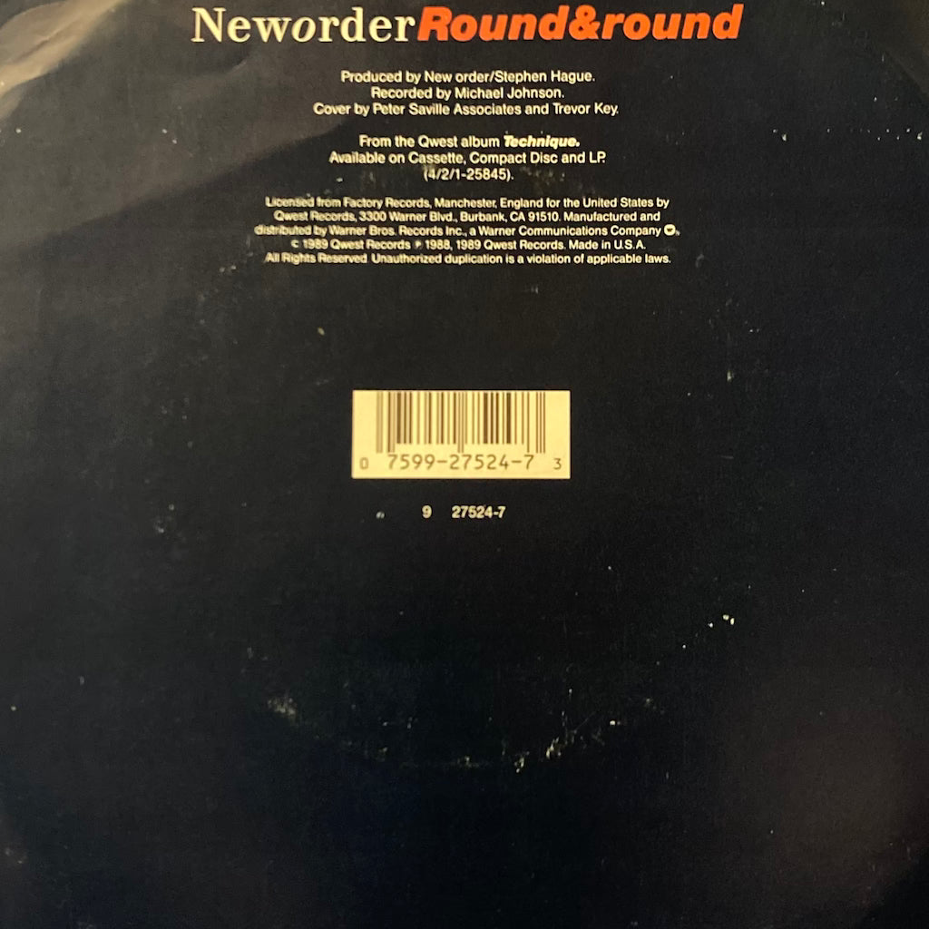 New Order - Round & Round/Best and Marsh 7"