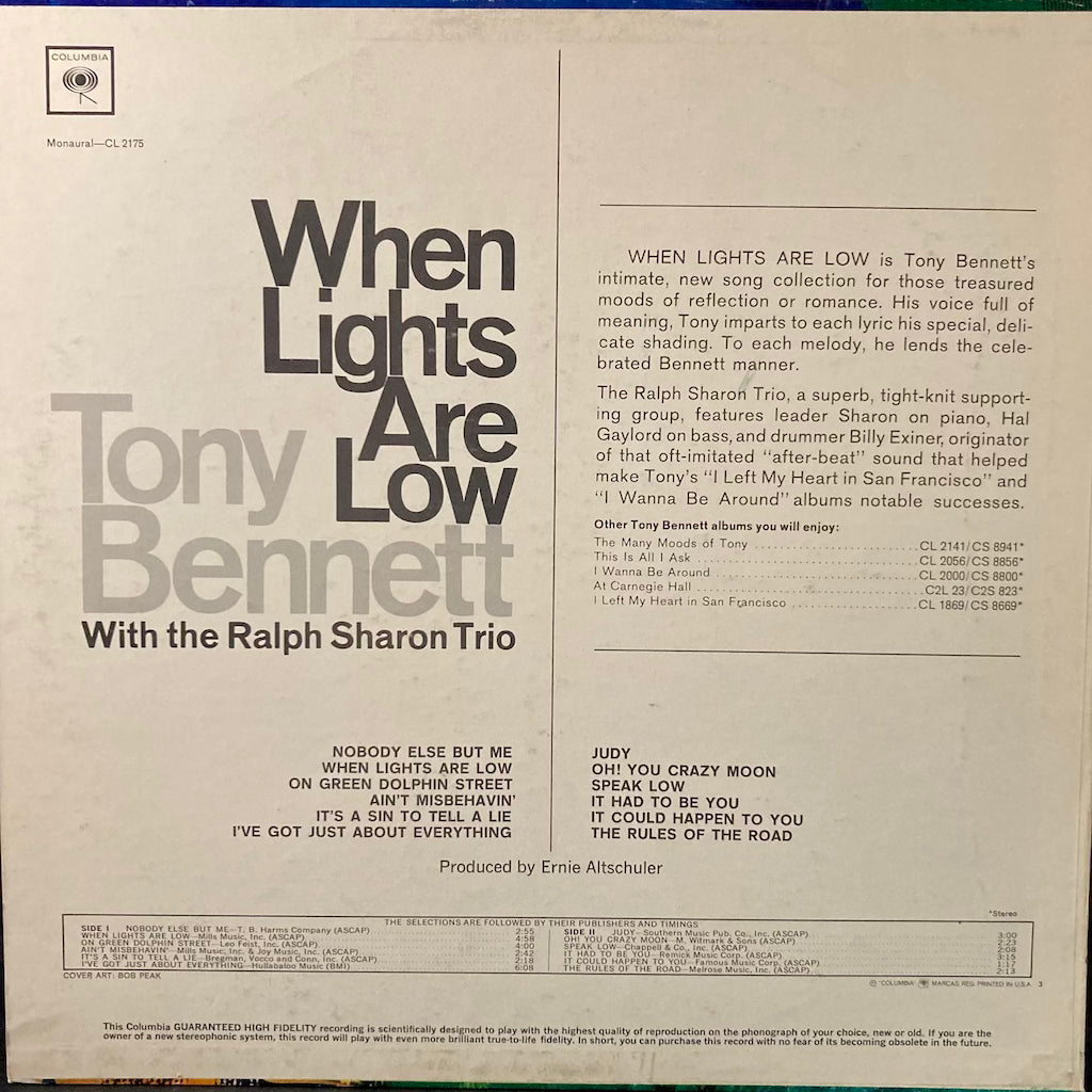 Tony Bennett - When Lights Are Low