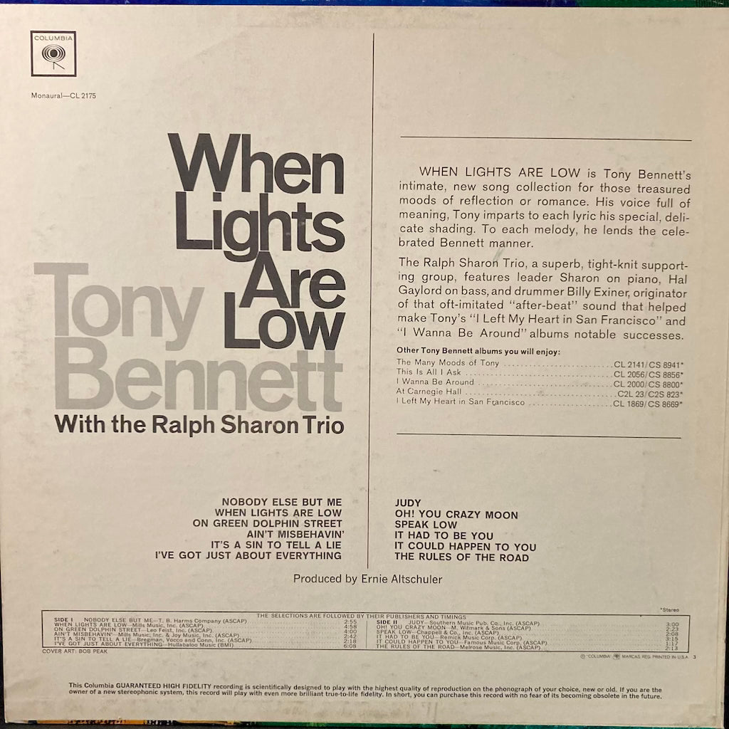 Tony Bennett - When Lights Are Low