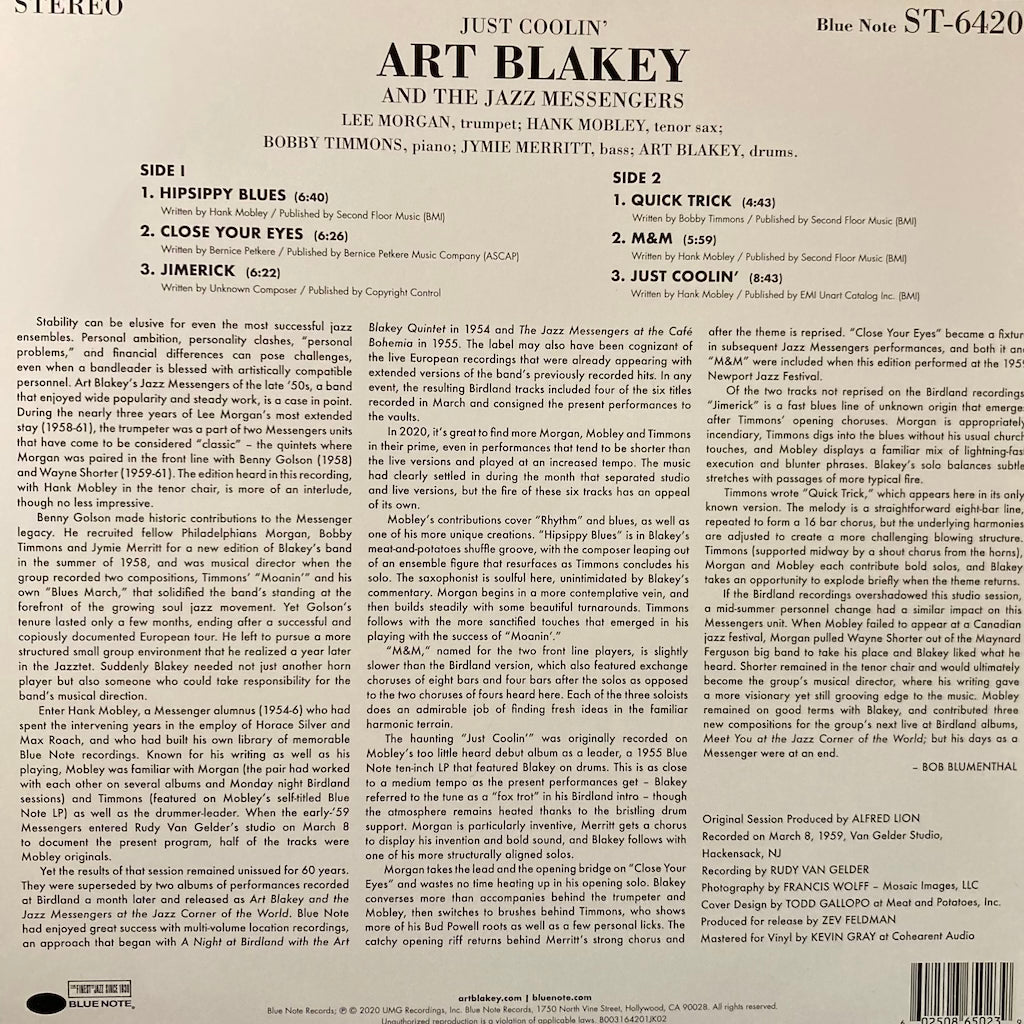 Art Blakey & The Jazz Messengers - Just Coolin'