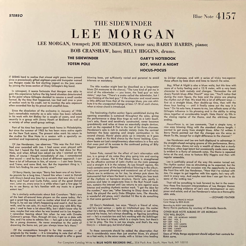 Lee Morgan - The Sidewinder