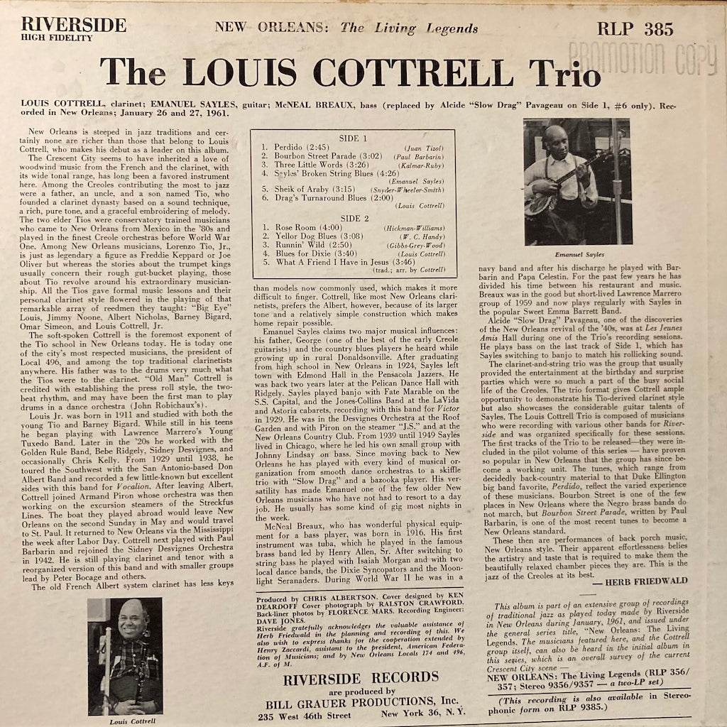The Louis Cottrell Trio - Bourbon Street