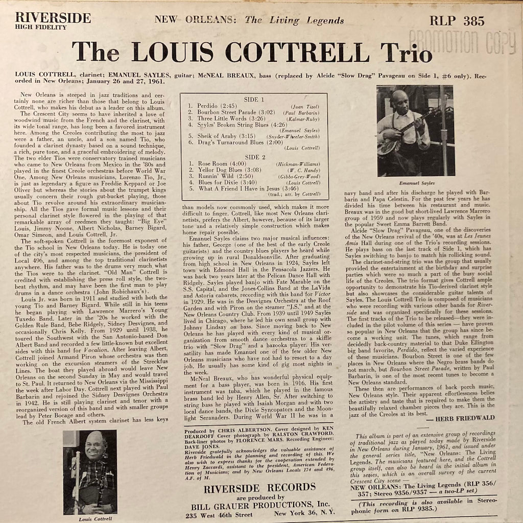 The Louis Cottrell Trio - Bourbon Street