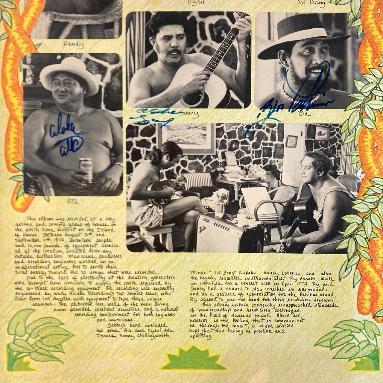 The Gabby Pahinui Hawaiian Band - The Gabby Pahinui Hawaiian Band [Signed copy by all members]