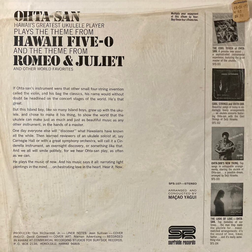 Ohta San - Ohta San Plays The Theme From Hawaii Five-O/Romeo & Juliet