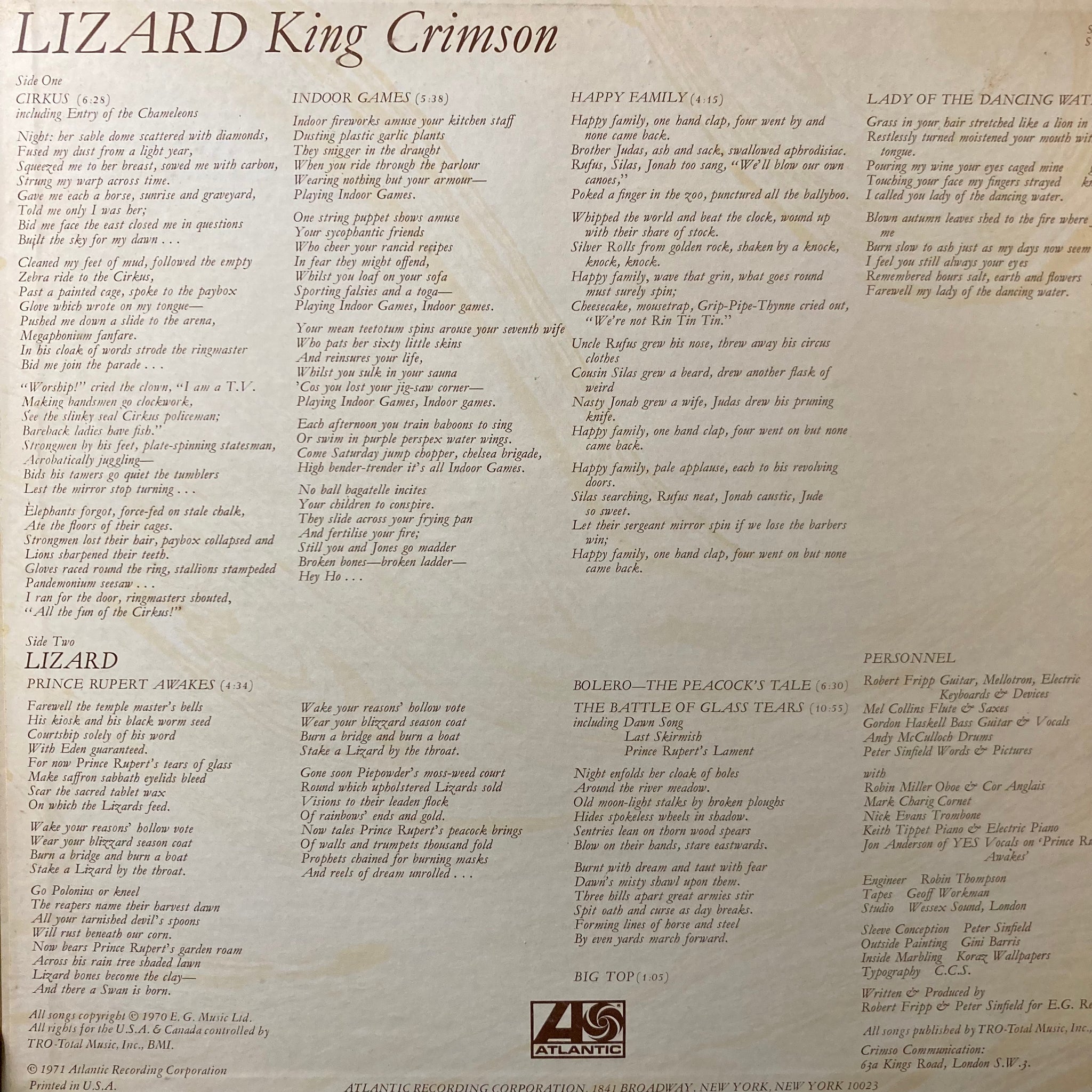 King Crimson - Lizard