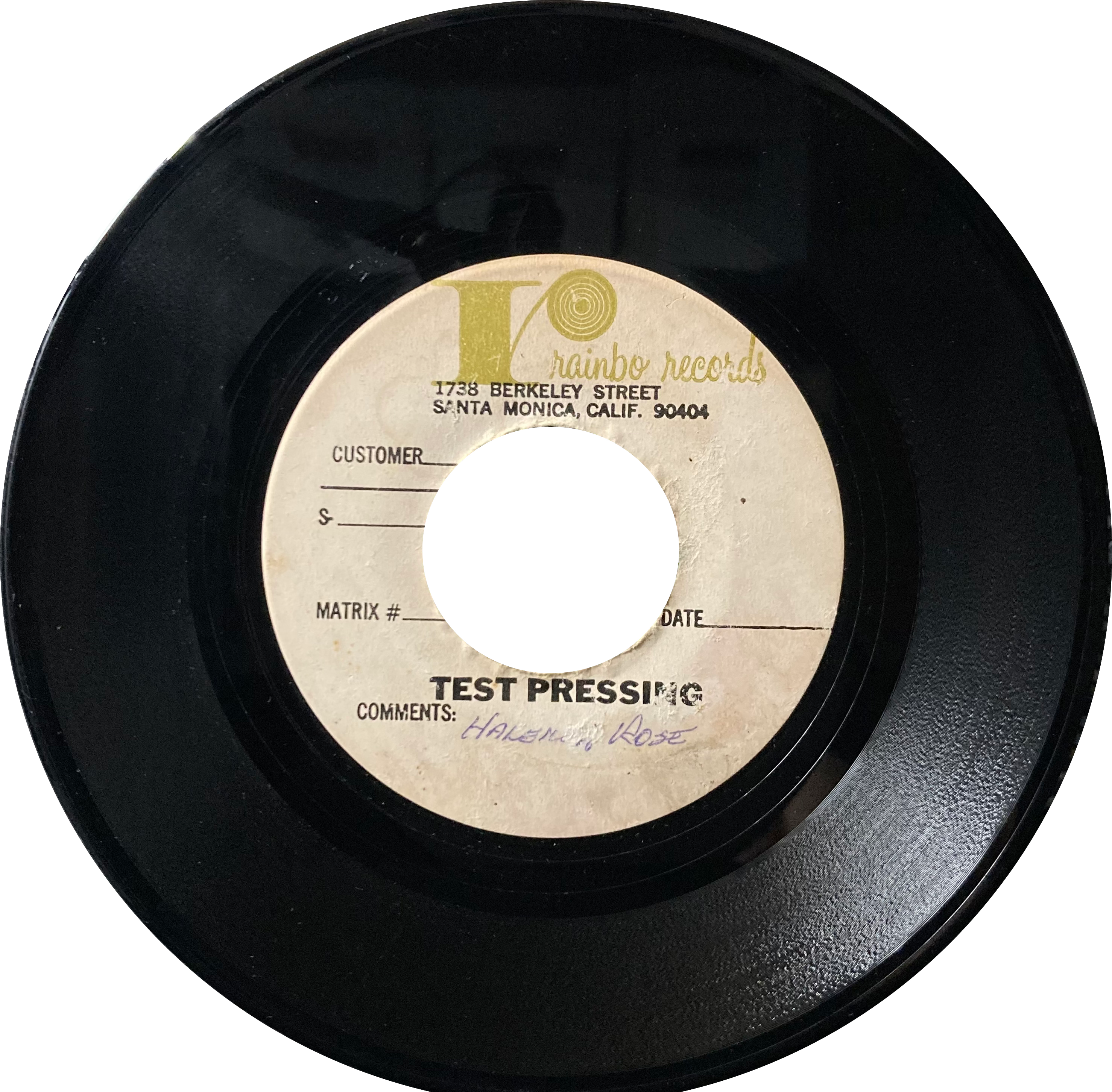 Hatlelid and Jobes - Royal Hawaiian Hotel/Haleiwa Rose [TEST PRESS - 7"]