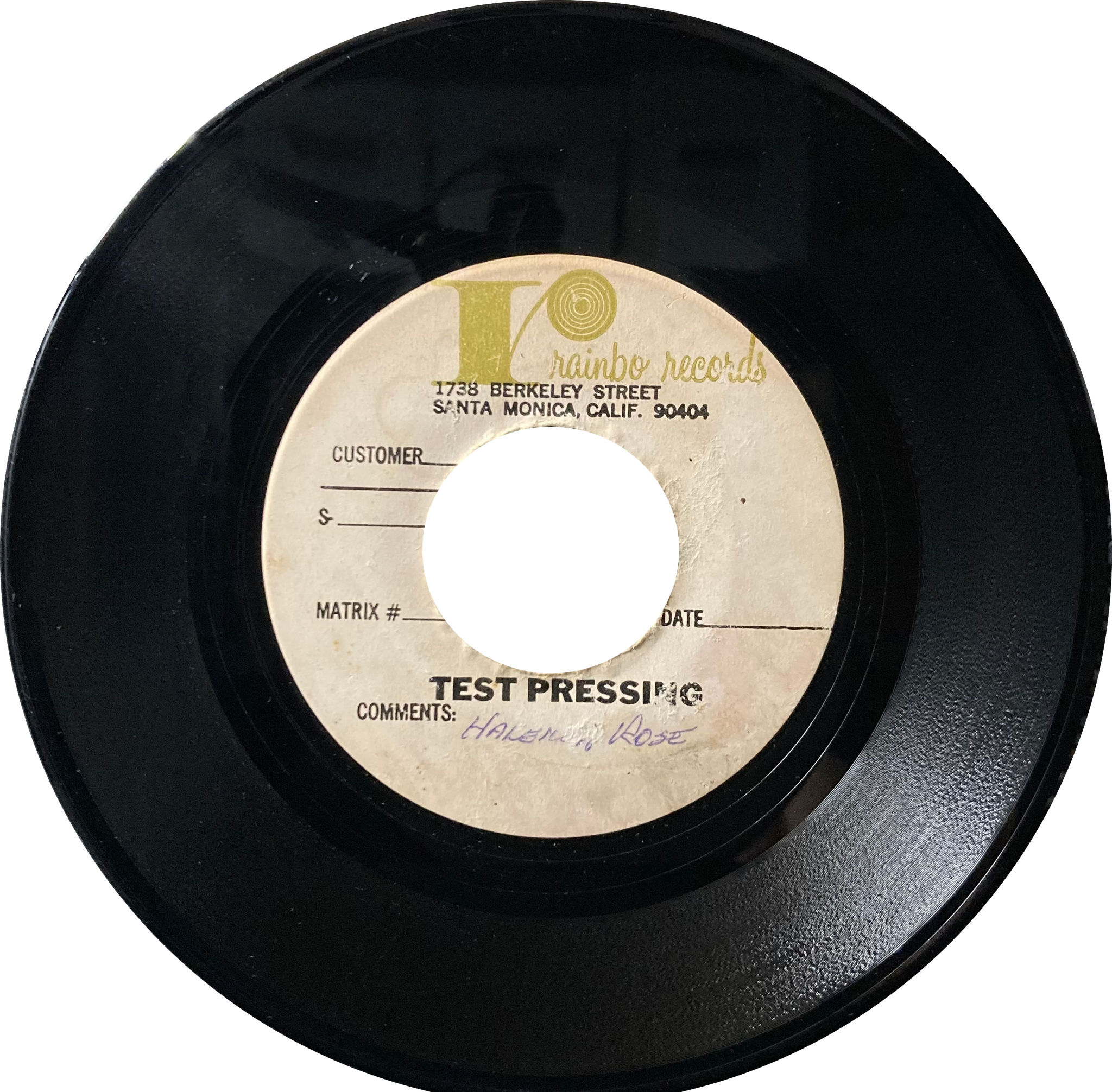 Hatlelid and Jobes - Royal Hawaiian Hotel/Haleiwa Rose [TEST PRESS - 7"]