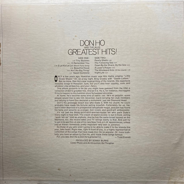 Don Ho - Greatest Hits! – AGS Honolulu