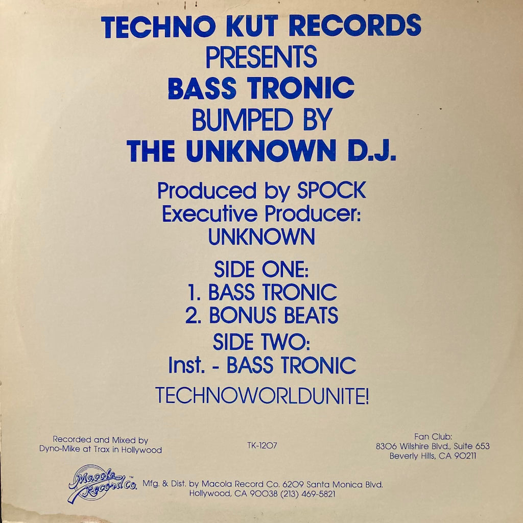 Unknown D.J. - Bass Tronic