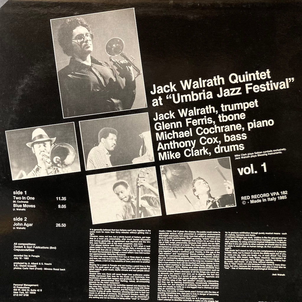 Jack Walrath Quintet - at "Umbria Jazz Festival" Vol. 1