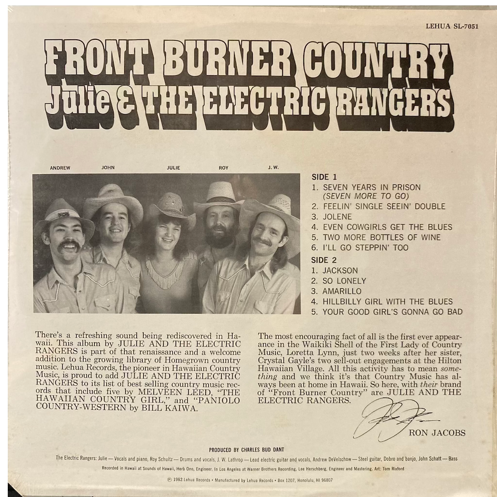 Julie & The Electric Rangers - Front Burner Country [SEALED]