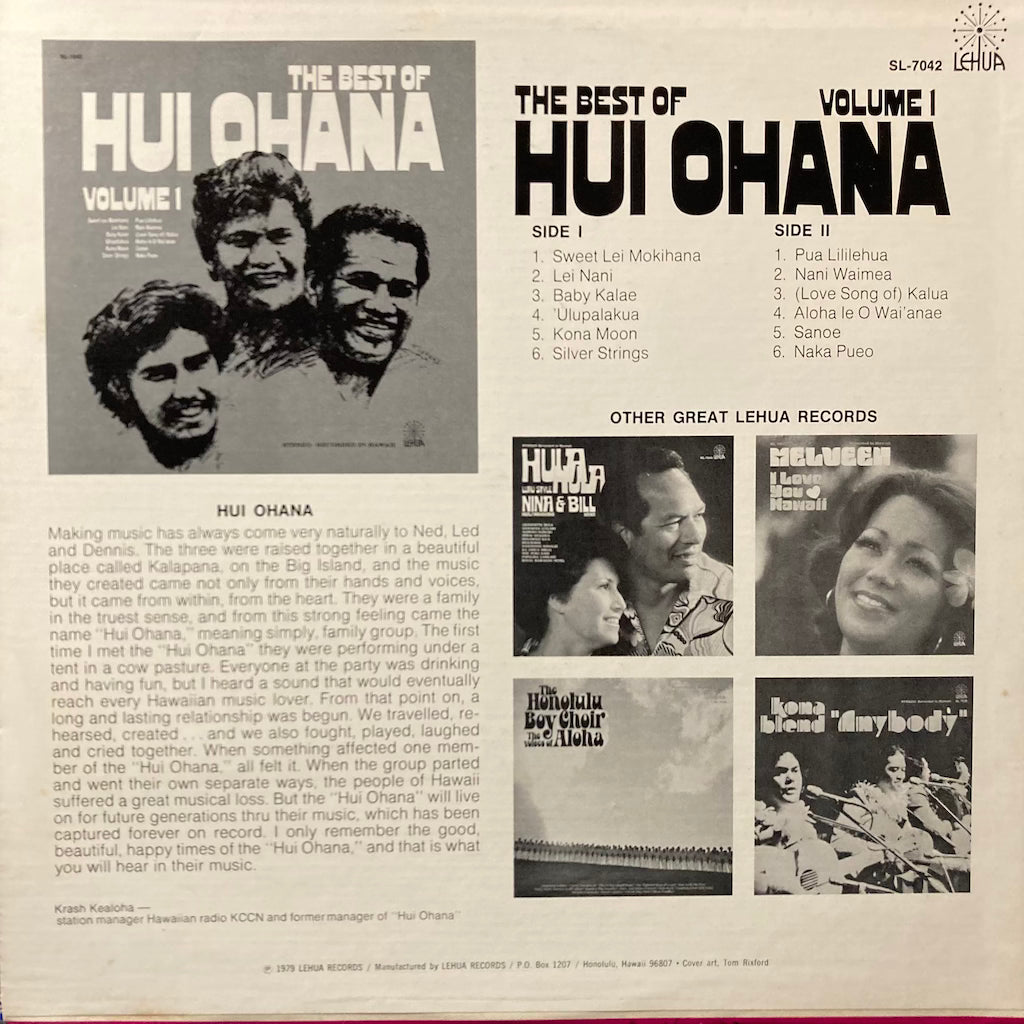 Hui Ohana - The Best Of Hui Ohana Volume 1