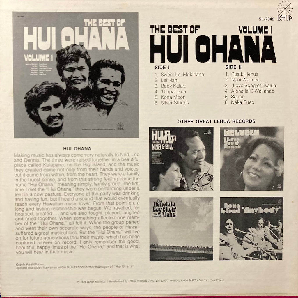 Hui Ohana - The Best Of Hui Ohana Volume 1