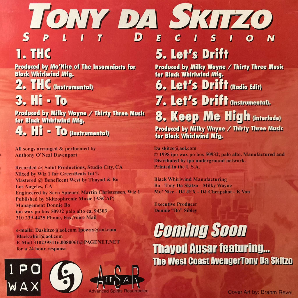 Tony The Skitzo - Split Decision EP