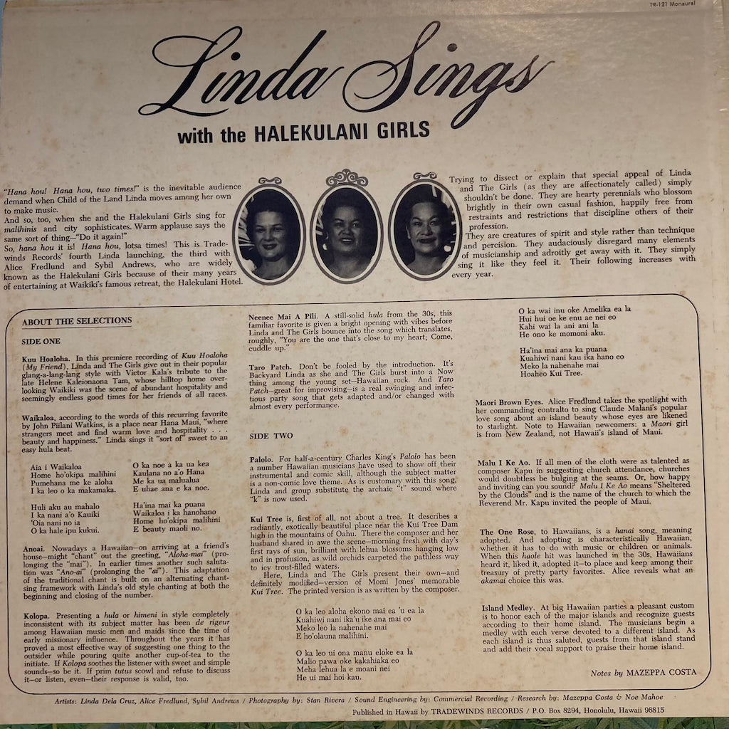 Halekulani Girls - Linda Sings