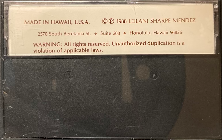 Leilani Sharpe Mendez - He Mele Ku`u Pu`u Wai [Sealed, Cassette]