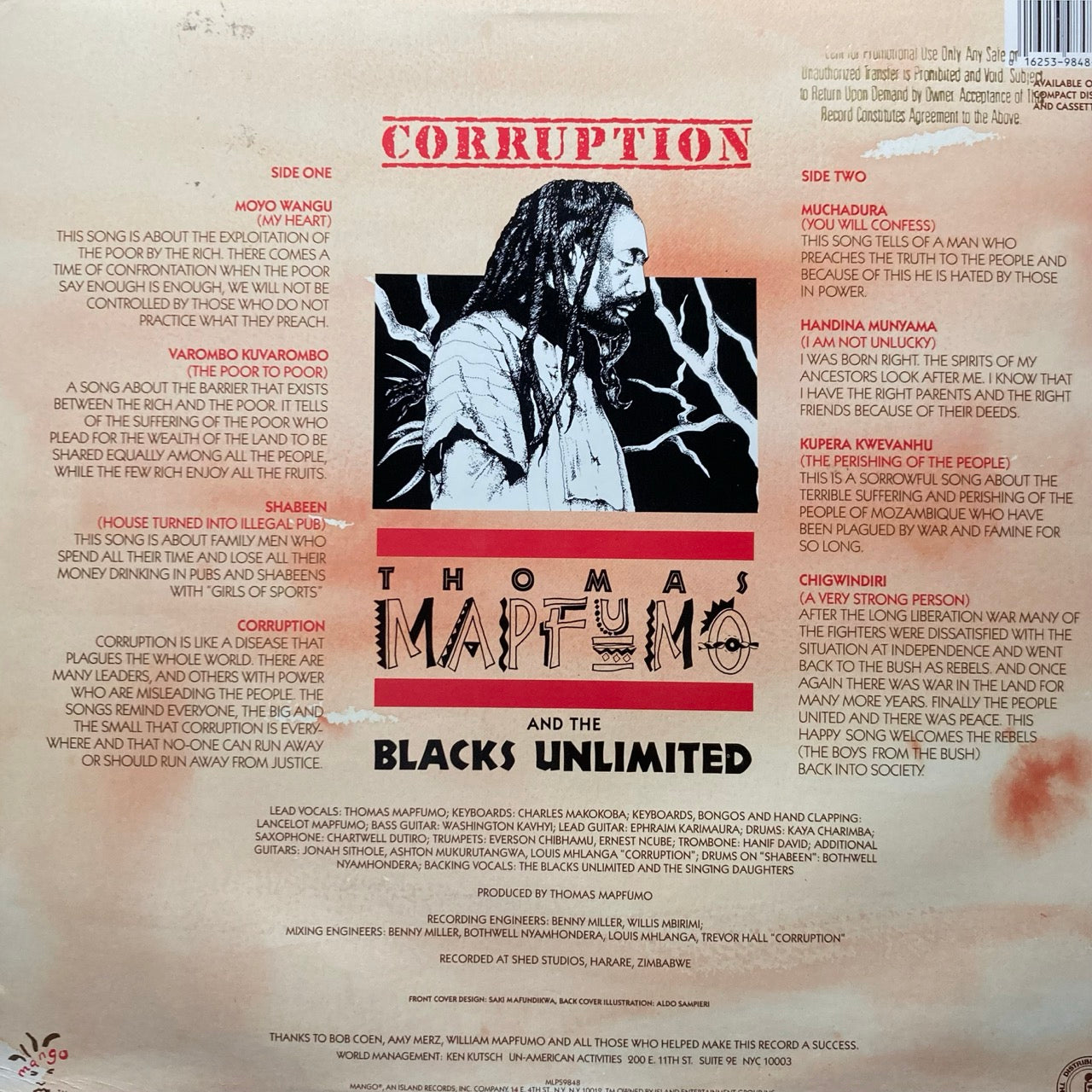 Thomas Mapfumo and the Blacks Unlimited - Corruption