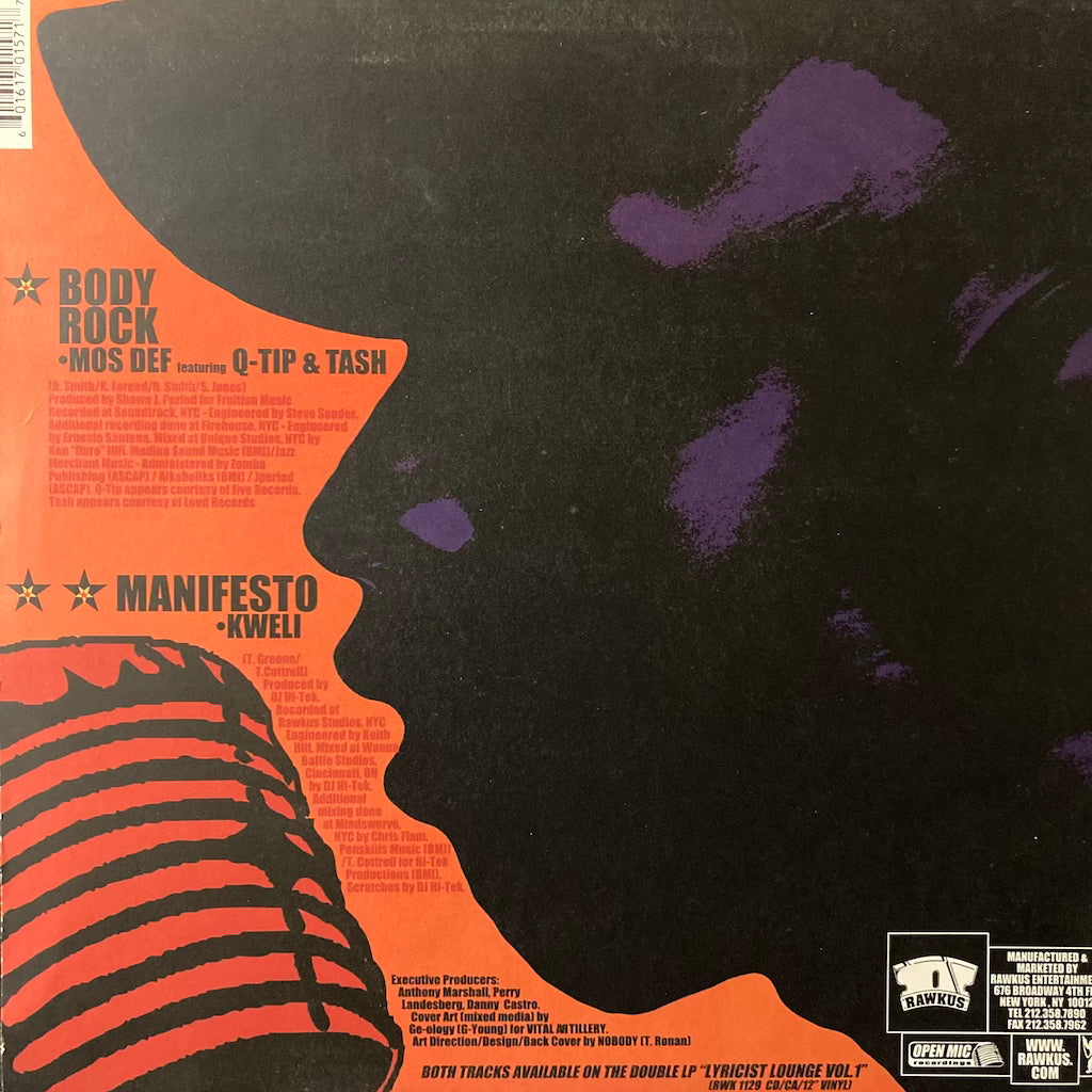 Mos Def ft. Q-Tip & Tash/Kweli - Body Rock/Manifesto 12"