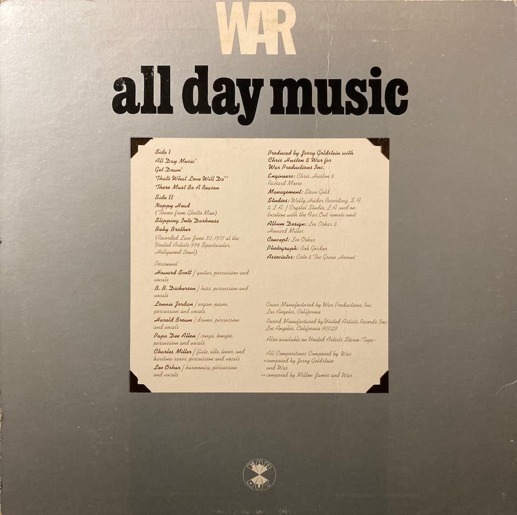 WAR - All Day Music [Incl. Poster]