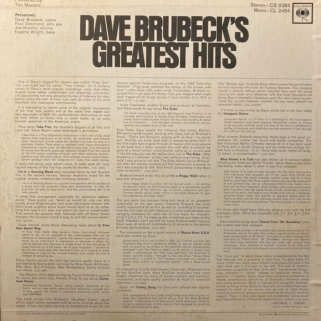 Dave Brubeck - Dave Brubeck's Greatest Hits