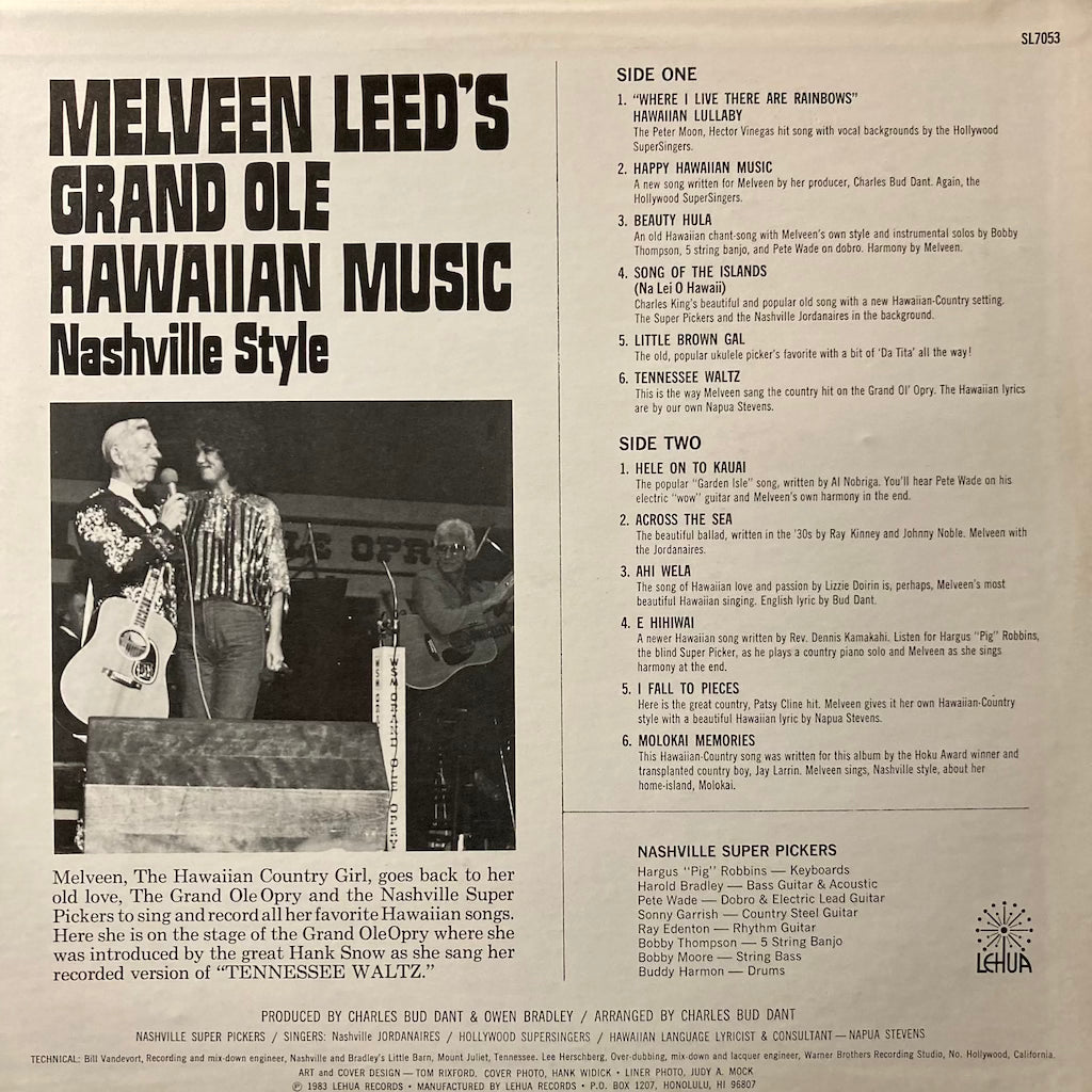 Melveen Leed - Melveen Leed's Grand Ole Hawaiian Music, Nashville Style