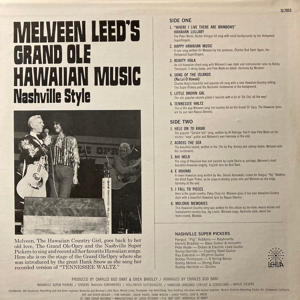 Melveen Leed - Melveen Leed's Grand Ole Hawaiian Music, Nashville Style