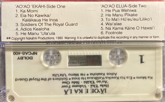 Palani Vaughan - Ia'oe E Ka La Vol.4 [Cassette, Sealed]