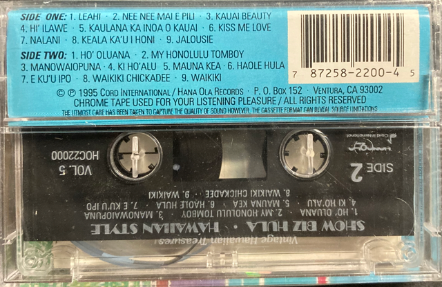 V/A - Show Biz Hula, Hawaiian Style (Vintage Hawaiian Treasures Vol.5) [Cassette, Sealed]