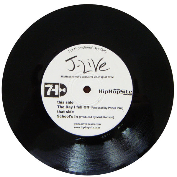 J-Live - The Day I Fell Off/School's In [7"]