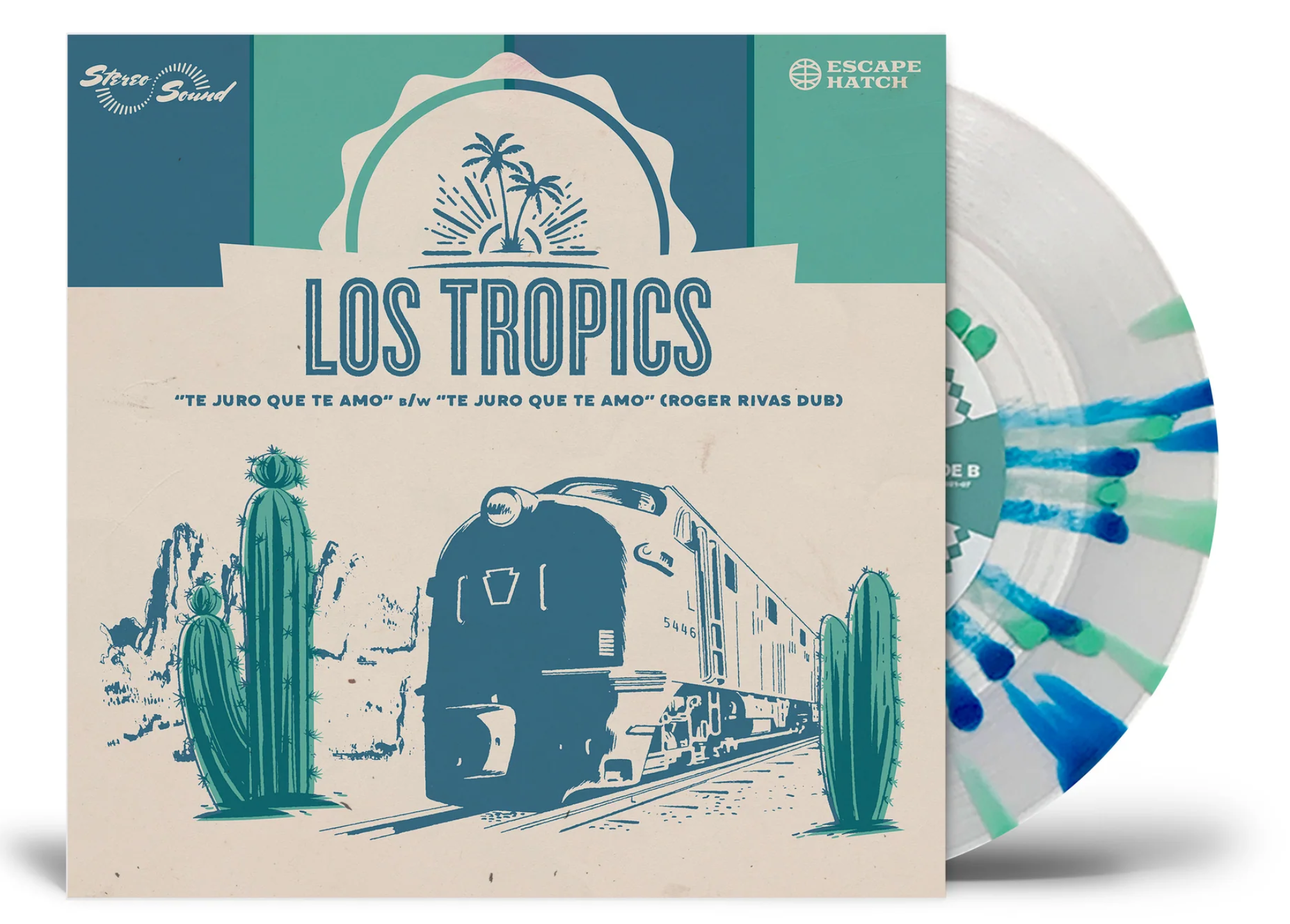 Los Tropics ft. Steffy Brown - Te Juro Que Te Amo [7" - Ltd Edt. Teal/Blue Vinyl]