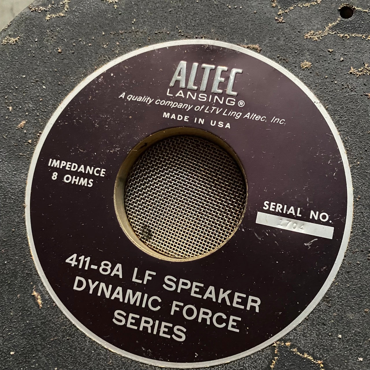 Altec 411-8A 15" Woofer (SN 1704) - Local Pickup Only